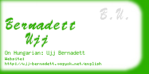 bernadett ujj business card